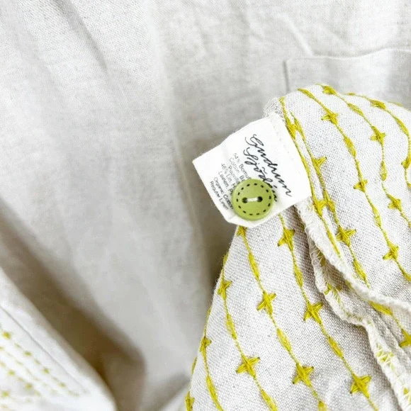 Gudrun Sjoden Beige Midi Dress with Patterned Accents - Picture 4 of 6